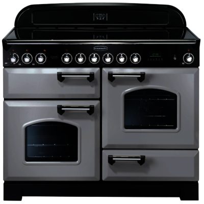 Rangemaster Classic Deluxe 110cm Electric Ceramic 100660 Range Cooker in Royal Pearl with Chrome Trim and Ceramic Hob Rangemaster Classic Deluxe 110cm Electric Ceramic 100660 Range Cooker in Royal Pearl with Chrome Trim and Ceramic Hob